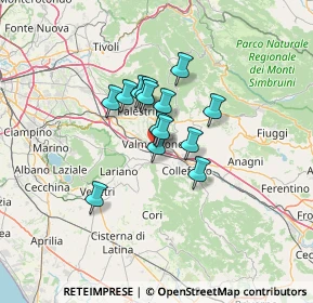 Mappa Via Colle delle Pastene, 00038 Valmontone RM, Italia (8.88643)