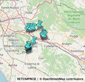 Mappa Via Colle delle Pastene, 00038 Valmontone RM, Italia (10.63421)