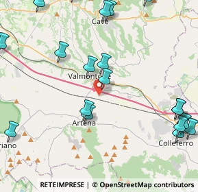 Mappa Via Colle delle Pastene, 00038 Valmontone RM, Italia (6.0675)