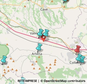 Mappa Via Colle delle Pastene, 00038 Valmontone RM, Italia (6.36786)