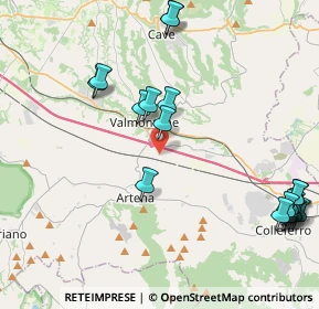 Mappa Via Colle delle Pastene, 00038 Valmontone RM, Italia (5.6305)