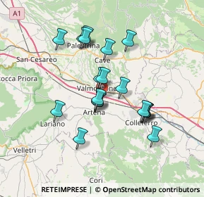 Mappa Via Colle delle Pastene, 00038 Valmontone RM, Italia (6.51474)