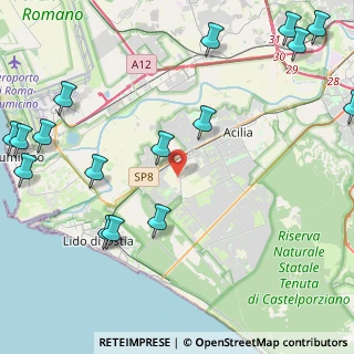 Mappa Via del Fosso di Dragoncello, 00125 Roma RM, Italia (6.47063)