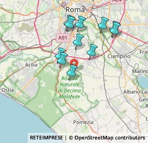 Mappa Via Giolito Dè Ferrari, 00128 Selcetta RM, Italia (7.09818)