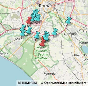 Mappa Via Giolito Dè Ferrari, 00128 Selcetta RM, Italia (6.51333)