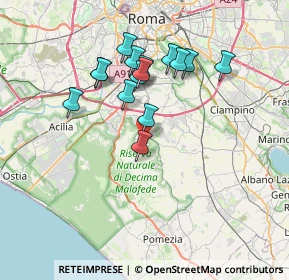 Mappa Via Giolito Dè Ferrari, 00128 Selcetta RM, Italia (6.70867)