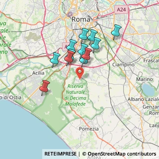 Mappa Via Giolito Dè Ferrari, 00128 Selcetta RM, Italia (6.37583)