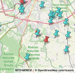 Mappa Via Giolito Dè Ferrari, 00128 Selcetta RM, Italia (5.8725)