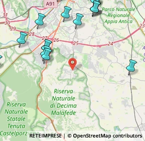 Mappa Via Giolito Dè Ferrari, 00128 Selcetta RM, Italia (6.5205)