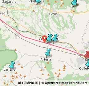 Mappa Via Aldo Moro, 00038 Valmontone RM, Italia (6.24)