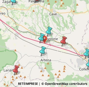 Mappa Via Aldo Moro, 00038 Valmontone RM, Italia (6.07545)