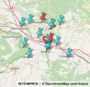 Mappa Via Aldo Moro, 00038 Valmontone RM, Italia (5.91733)