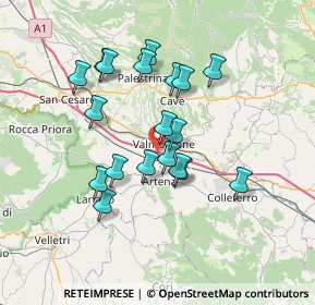 Mappa Via Aldo Moro, 00038 Valmontone RM, Italia (6.48474)