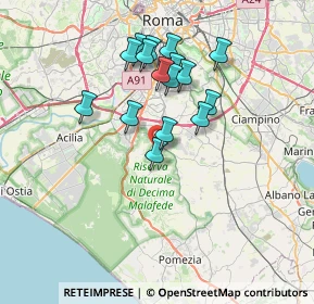 Mappa Via Italo Torsiello, 00128 Selcetta RM, Italia (6.54813)