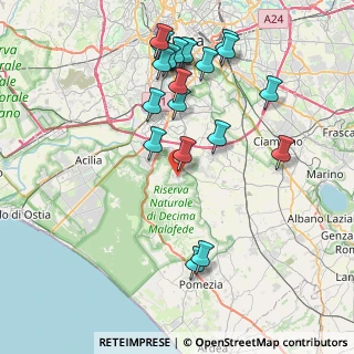 Mappa Via Pier Carlo Boggio, 00128 Selcetta RM, Italia (9.109)