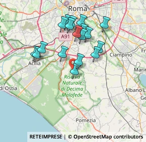 Mappa Via Federico Alessandrini, 00128 Roma RM, Italia (7.00111)