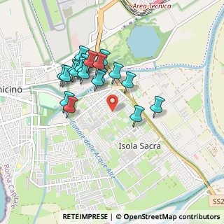 Mappa Via Carlo Emanuele Buscaglia, 00054 Fiumicino RM, Italia (0.8545)