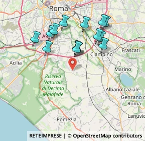 Mappa Via Corrado Parona, 00134 Corea Castelluccia San Paolo RM, Italia (7.68643)