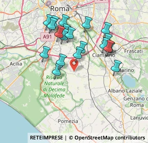 Mappa Via Corrado Parona, 00134 Corea Castelluccia San Paolo RM, Italia (7.4345)
