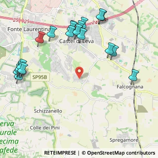 Mappa Via Corrado Parona, 00134 Corea Castelluccia San Paolo RM, Italia (2.8775)