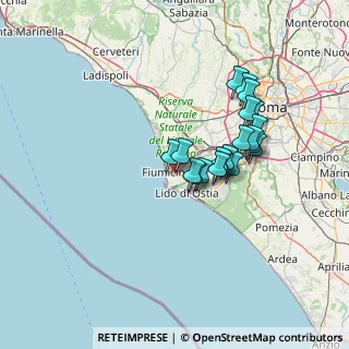 Mappa Via Antonluigi Pietrogrande, 00054 Fiumicino RM, Italia (11.682)
