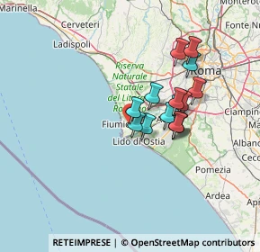 Mappa Via Val Lagarina, 00054 Fiumicino RM, Italia (11.11333)