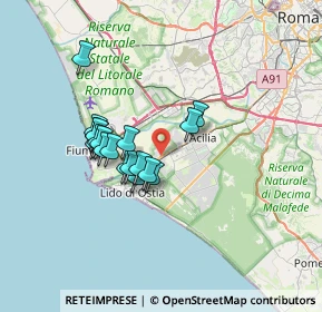 Mappa Via Giuseppe Fiorelli, 00119 Ostia Antica RM, Italia (5.80667)