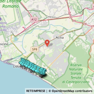 Mappa Via Camillo Miola, 00125 Roma RM, Italia (6.08263)