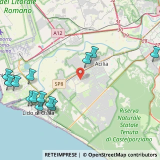 Mappa Via Camillo Miola, 00125 Roma RM, Italia (6.01692)