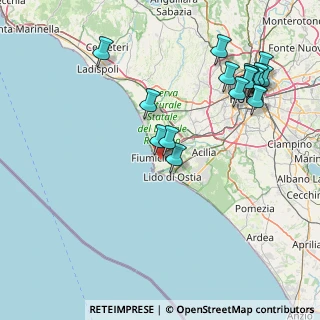 Mappa Via Mario D'Agostini, 00054 Fiumicino RM, Italia (19.22313)