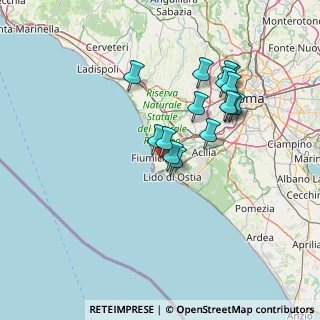 Mappa Via Mario D'Agostini, 00054 Fiumicino RM, Italia (13.32133)