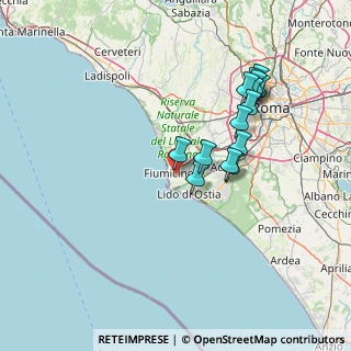Mappa Via Mario D'Agostini, 00054 Fiumicino RM, Italia (14.475)