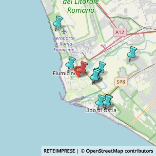 Mappa Via Mario D'Agostini, 00054 Fiumicino RM, Italia (3.29545)