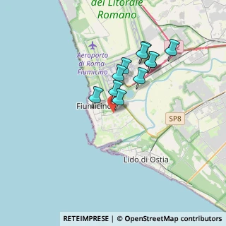 Mappa Via Mario D'Agostini, 00054 Fiumicino RM, Italia (3.06364)