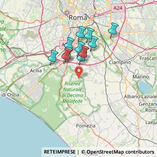 Mappa Via Bartolomeo dei Libri, 00128 Selcetta RM, Italia (6.41818)