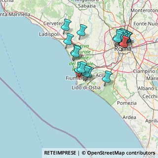 Mappa Via Luigi Rendina, 00054 Fiumicino RM, Italia (16.704)