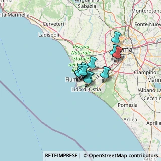 Mappa Via Luigi Mariotti, 00054 Fiumicino RM, Italia (7.10563)