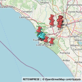 Mappa Via Giovanni Taurisano, 00054 Fiumicino RM, Italia (12.707)