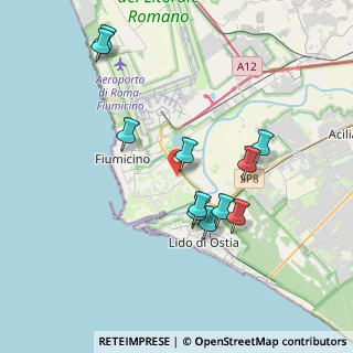 Mappa Via Amico Bignami, 00054 Fiumicino RM, Italia (3.82455)