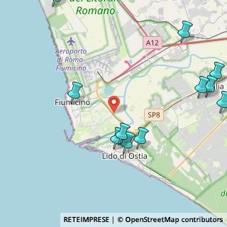 Mappa SS296, 00054 Fiumicino RM, Italia (5.89545)