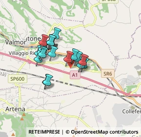 Mappa Via della Pace, 00038 Valmontone RM, Italia (1.3915)