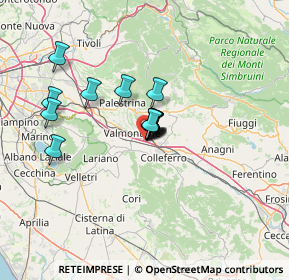 Mappa Via della Pace, 00038 Valmontone RM, Italia (9.28786)