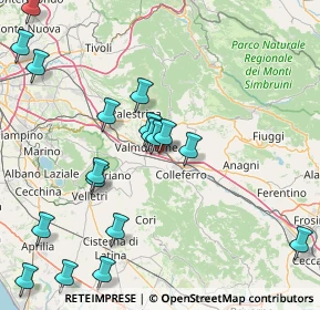 Mappa Via della Pace, 00038 Valmontone RM, Italia (20.50444)