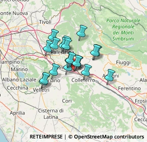 Mappa Via della Pace, 00038 Valmontone RM, Italia (9.48105)