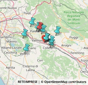 Mappa Via della Pace, 00038 Valmontone RM, Italia (8.07846)