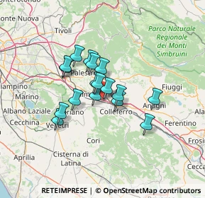 Mappa Via della Pace, 00038 Valmontone RM, Italia (9.87118)