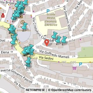Mappa Via Sedini, 07031 Castelsardo SS, Italia (0.08889)