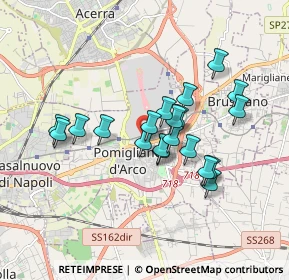 Mappa Via Aquila, 80038 Pomigliano d'Arco NA, Italia (1.562)
