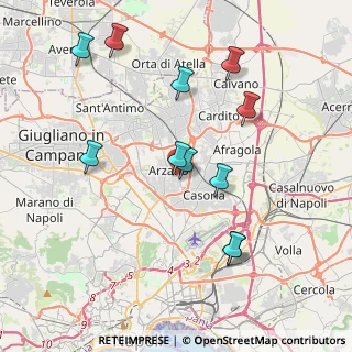 Mappa Via B. Attrice, 80022 Arzano NA, Italia (4.28455)