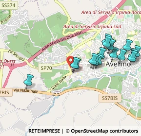 Mappa Via Raffaele Perrottelli, 83100 Avellino AV, Italia (1.12059)